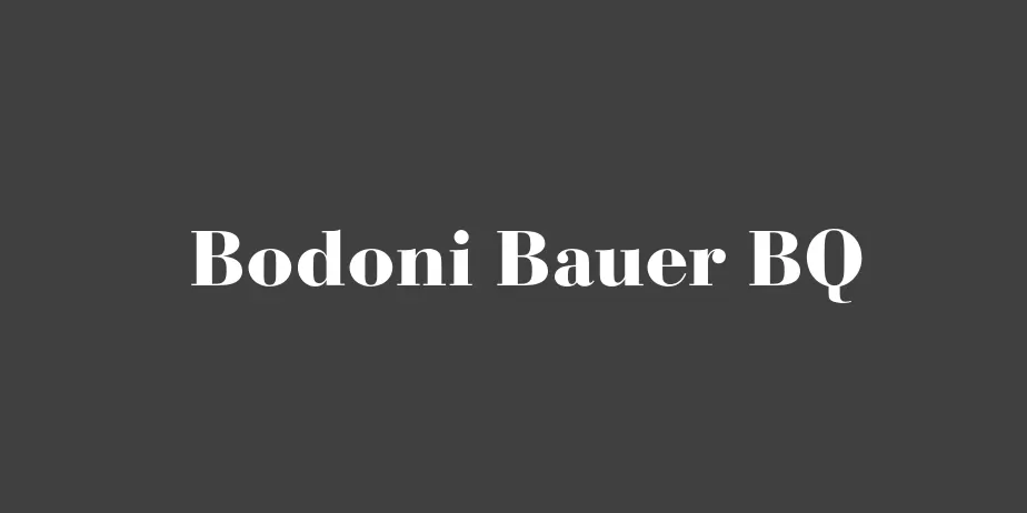 Fonte Bodoni Bauer BQ