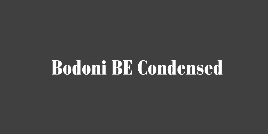 Fonte Bodoni BE Condensed