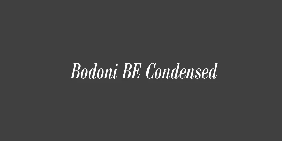 Fonte Bodoni BE Condensed