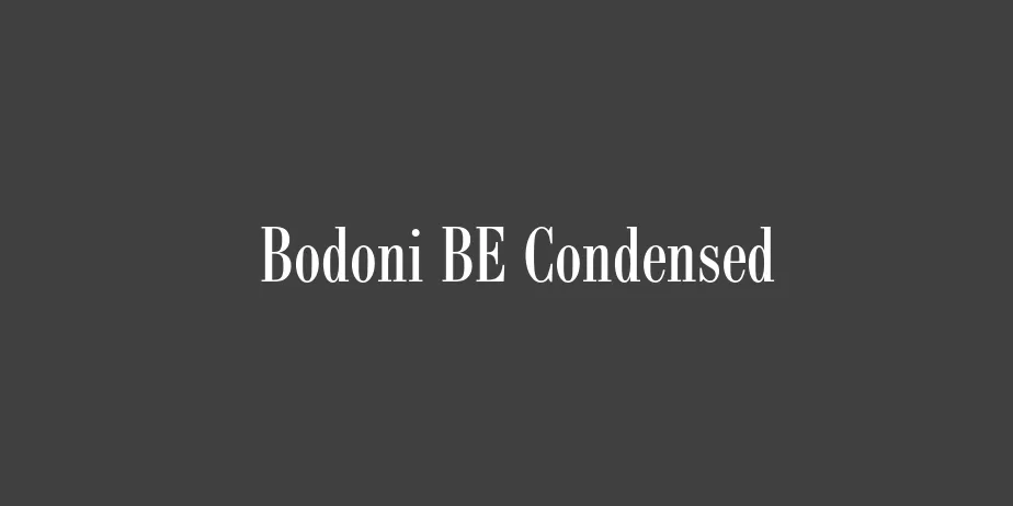 Fonte Bodoni BE Condensed