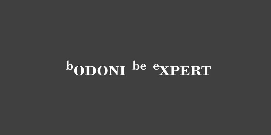 Fonte Bodoni BE Expert