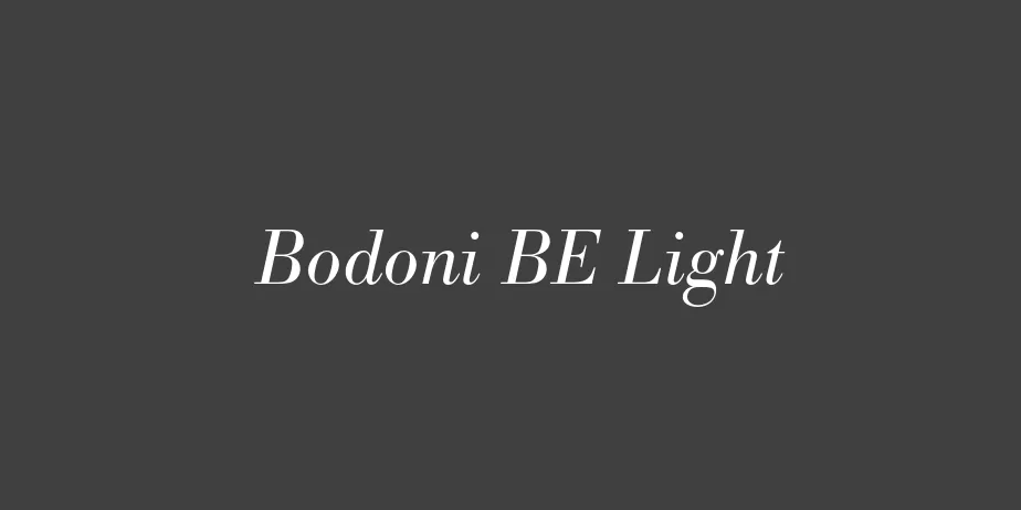 Fonte Bodoni BE Light