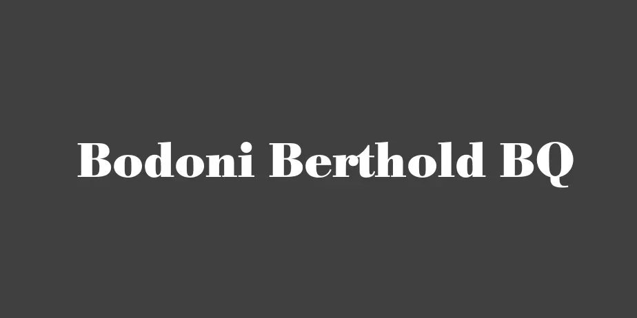 Fonte Bodoni Berthold BQ