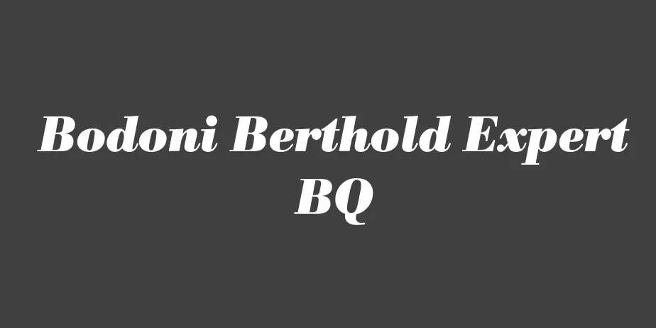 Fonte Bodoni Berthold Expert BQ