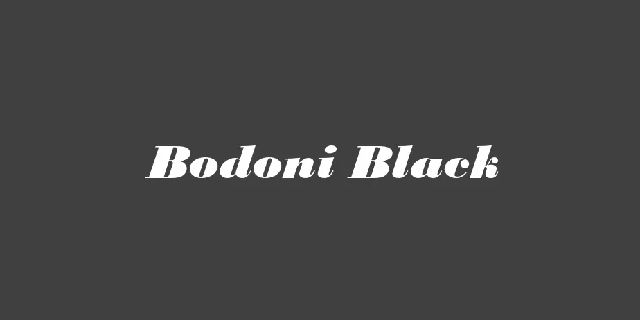 Fonte Bodoni Black