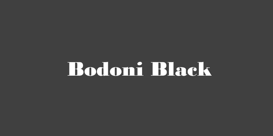 Fonte Bodoni Black