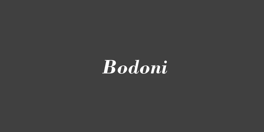 Fonte Bodoni