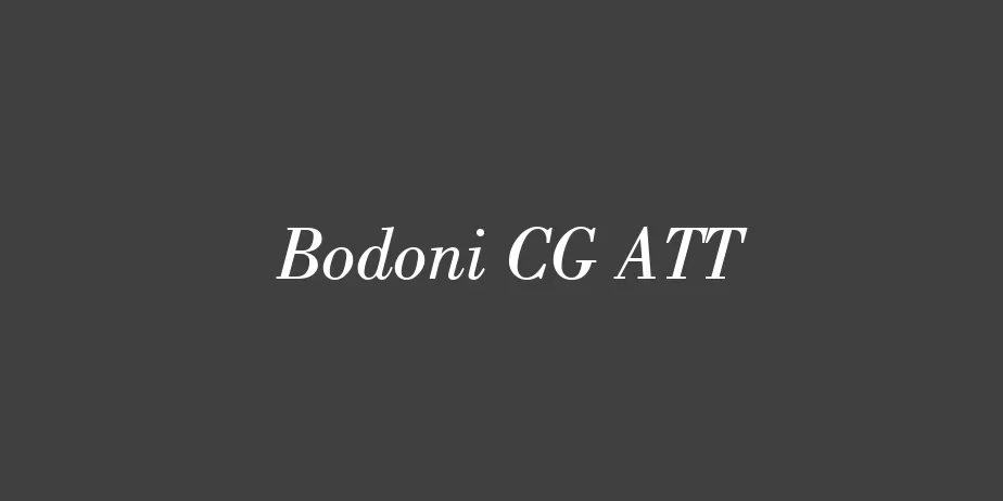 Fonte Bodoni CG ATT