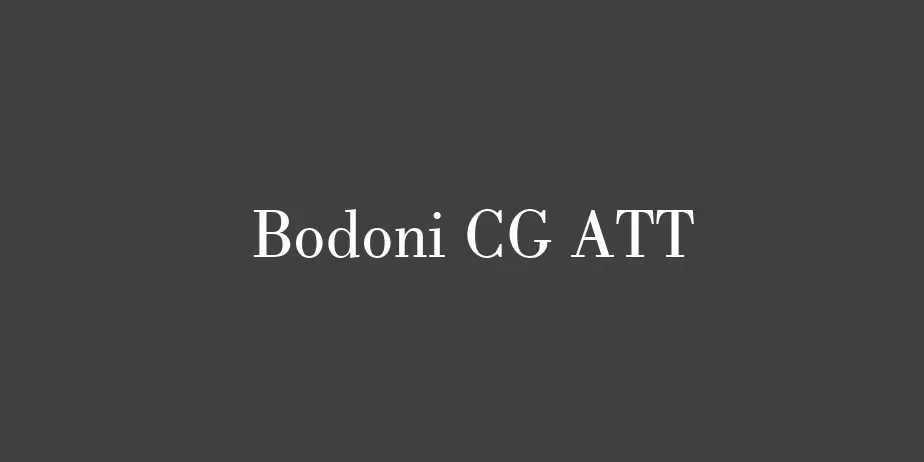 Fonte Bodoni CG ATT