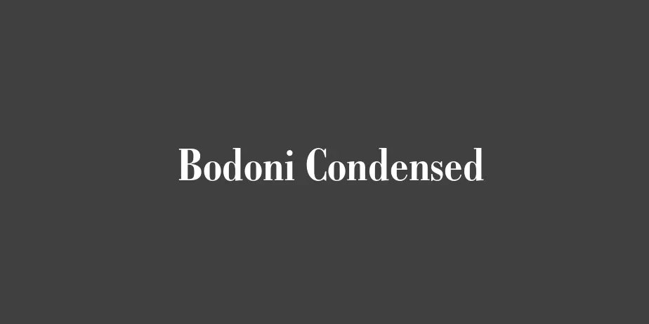 Fonte Bodoni Condensed