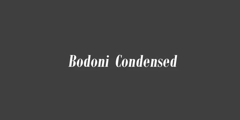 Fonte Bodoni Condensed