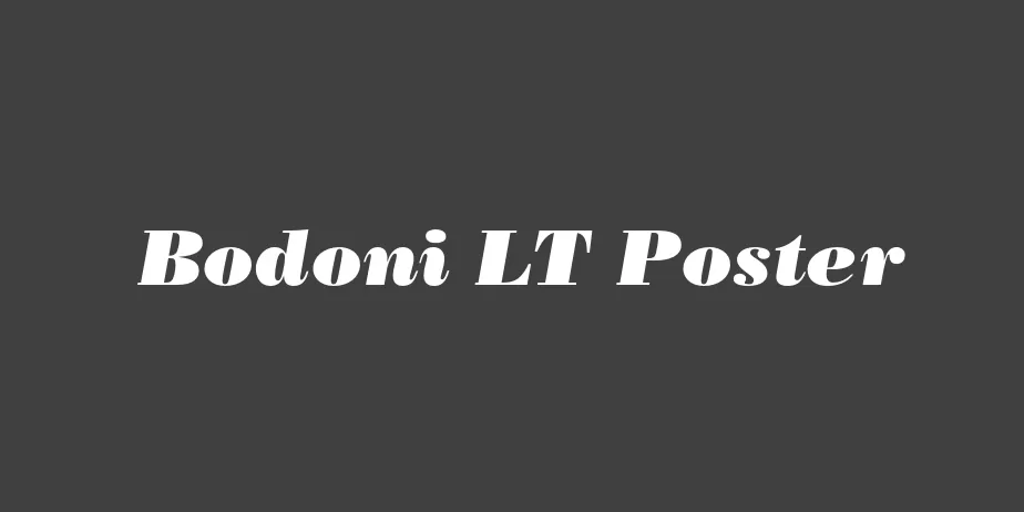 Fonte Bodoni LT Poster