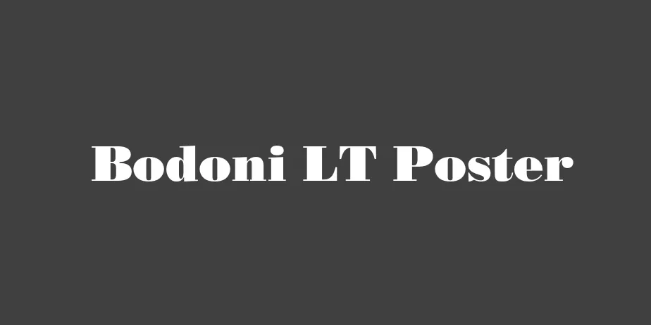 Fonte Bodoni LT Poster