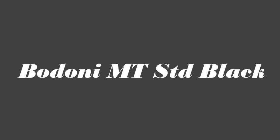 Fonte Bodoni MT Std Black