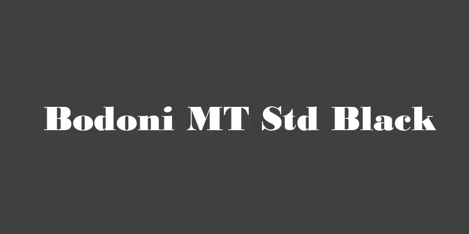 Fonte Bodoni MT Std Black