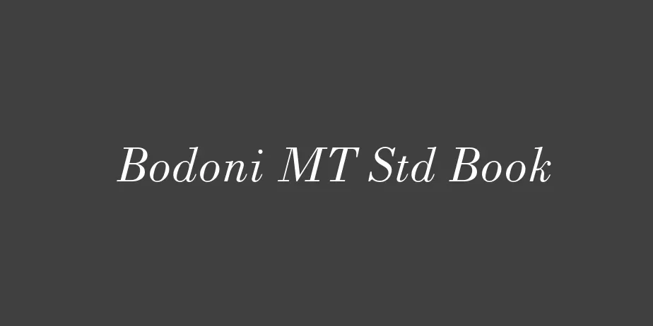 Fonte Bodoni MT Std Book