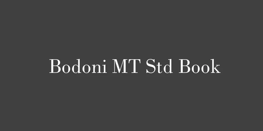 Fonte Bodoni MT Std Book