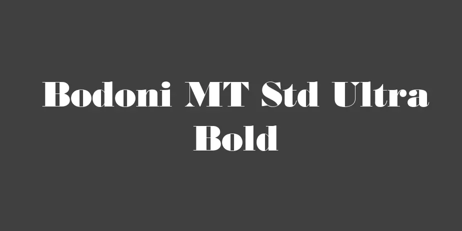 Fonte Bodoni MT Std Ultra Bold