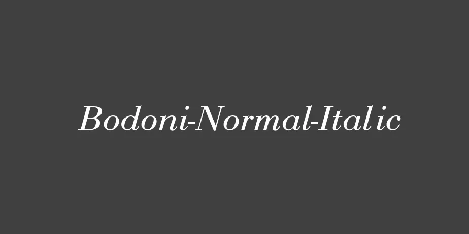 Fonte Bodoni-Normal-Italic