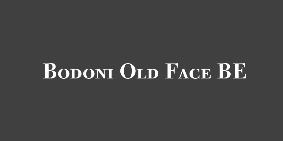 Fonte Bodoni Old Face BE