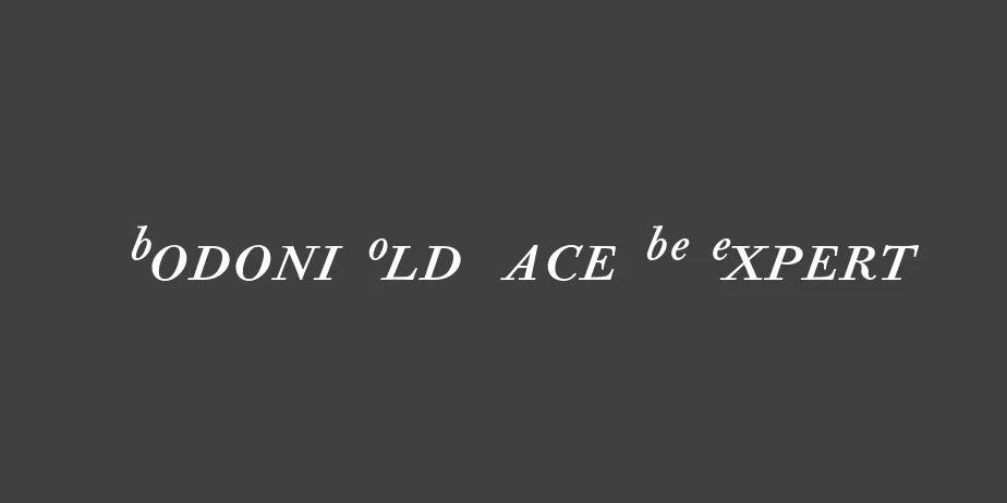 Fonte Bodoni Old Face BE Expert