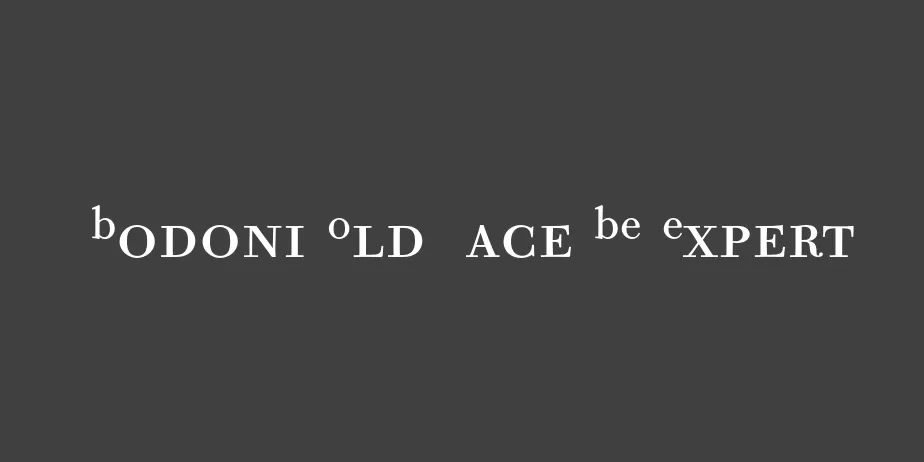 Fonte Bodoni Old Face BE Expert