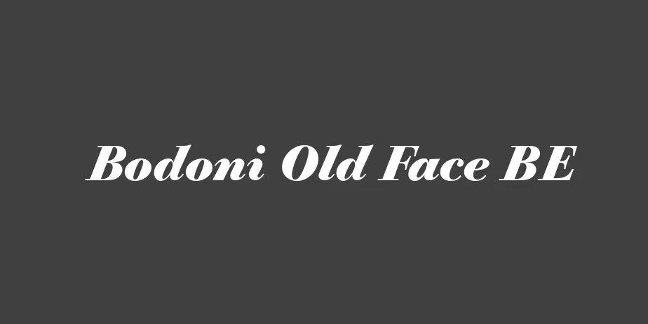 Fonte Bodoni Old Face BE