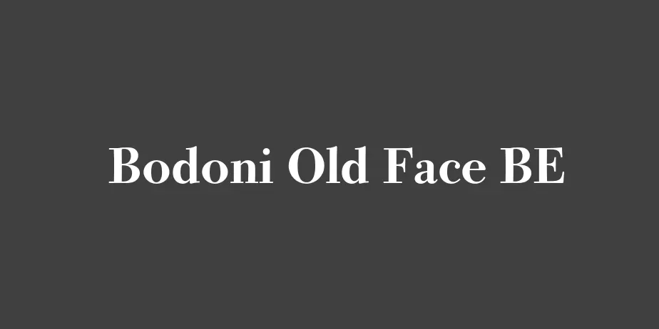 Fonte Bodoni Old Face BE