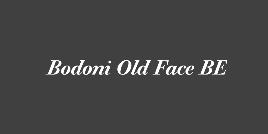 Fonte Bodoni Old Face BE