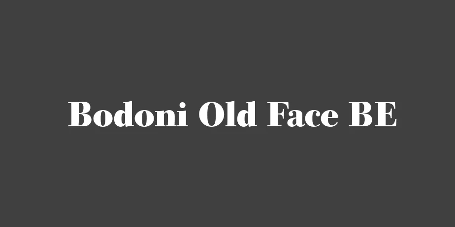 Fonte Bodoni Old Face BE