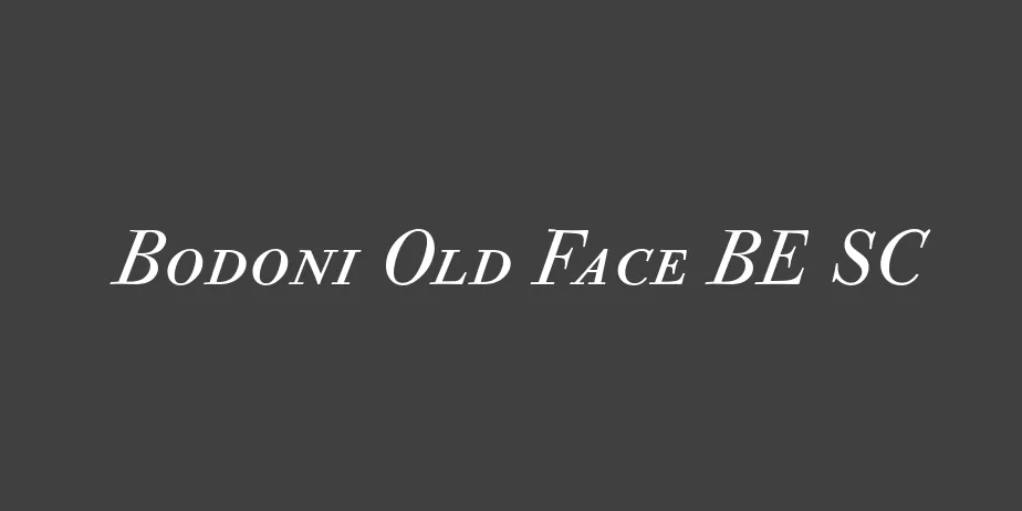 Fonte Bodoni Old Face BE SC