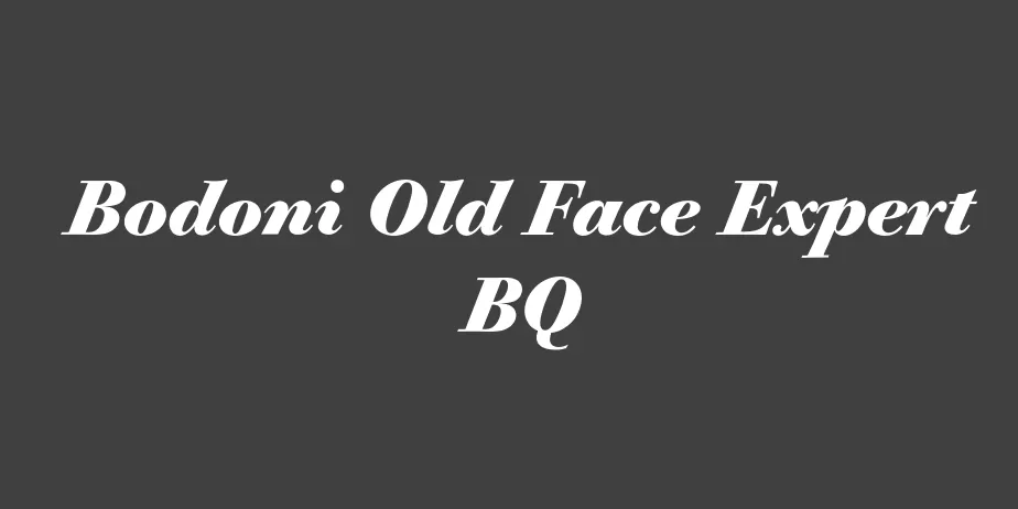 Fonte Bodoni Old Face Expert BQ