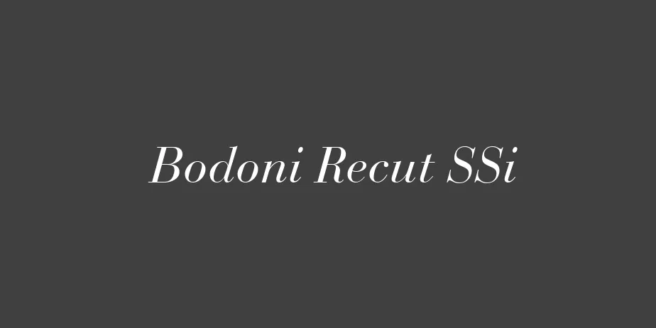 Fonte Bodoni Recut SSi