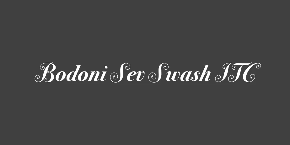 Fonte Bodoni Sev Swash ITC