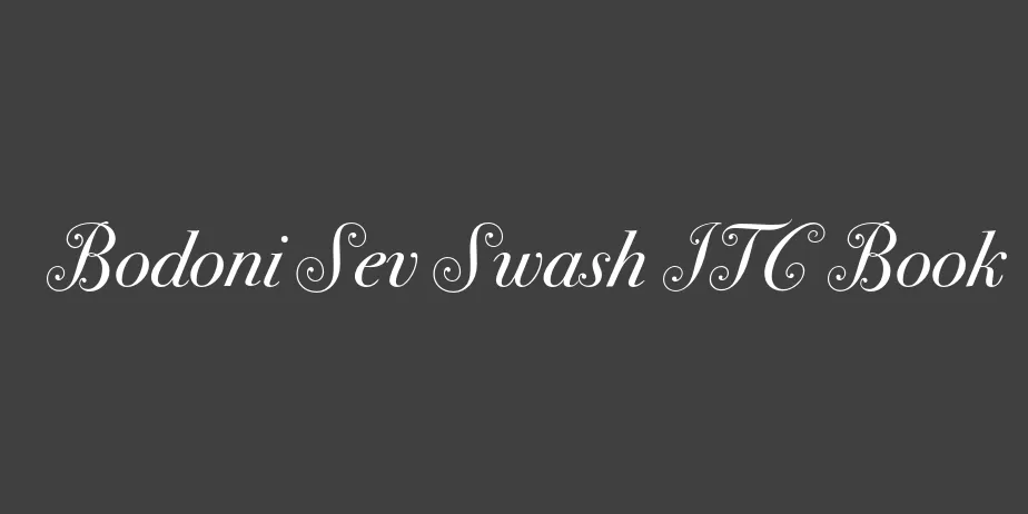 Fonte Bodoni Sev Swash ITC Book