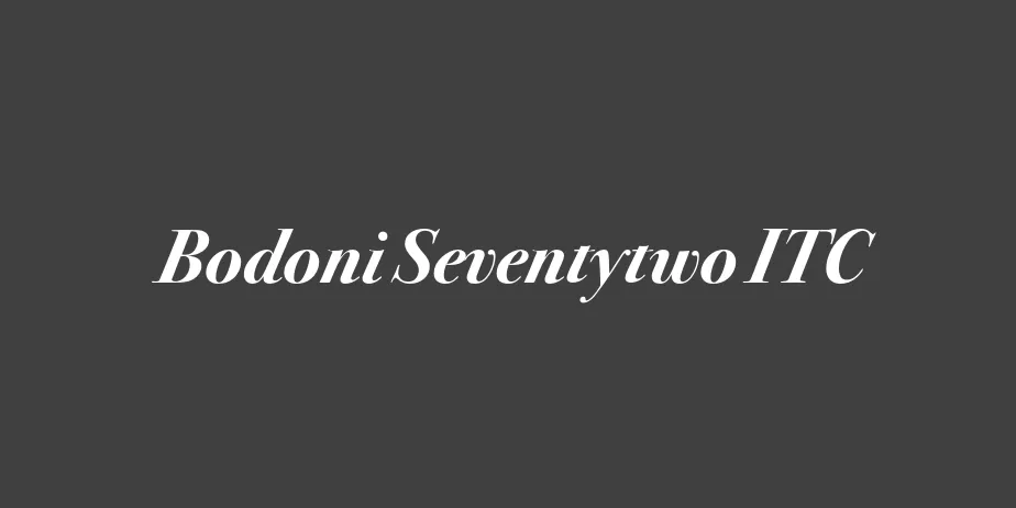 Fonte Bodoni Seventytwo ITC