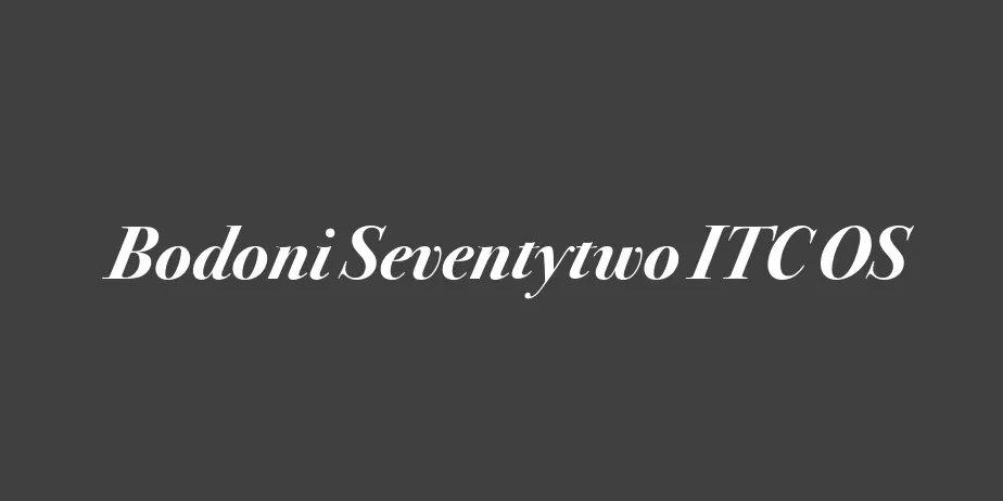 Fonte Bodoni Seventytwo ITC OS