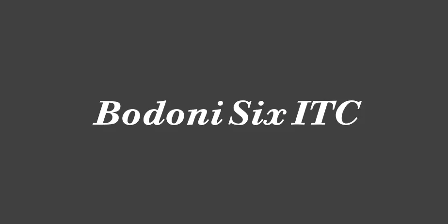 Fonte Bodoni Six ITC