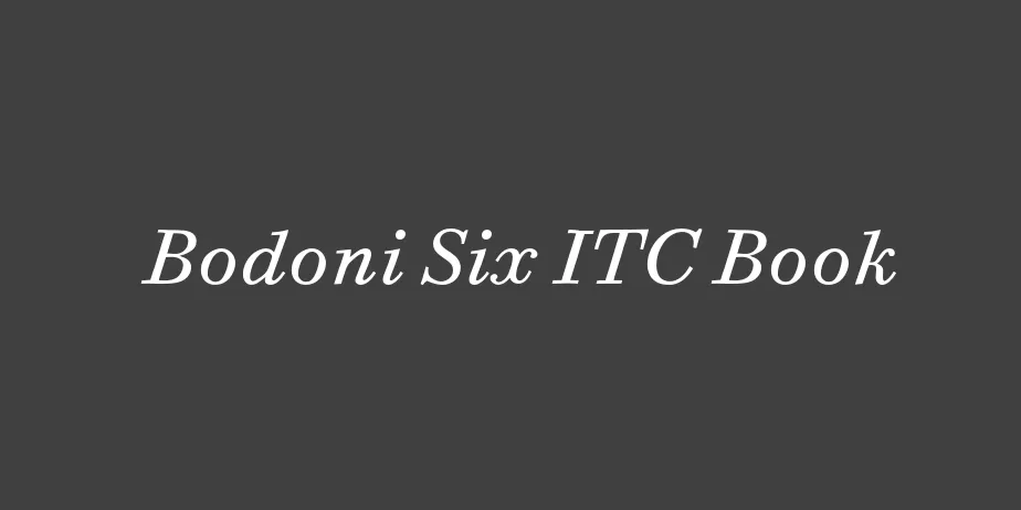 Fonte Bodoni Six ITC Book