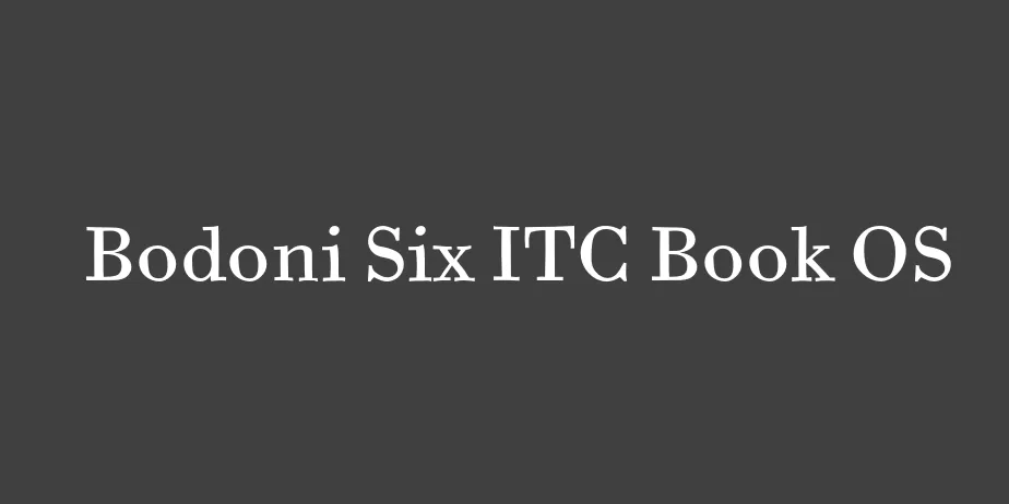 Fonte Bodoni Six ITC Book OS