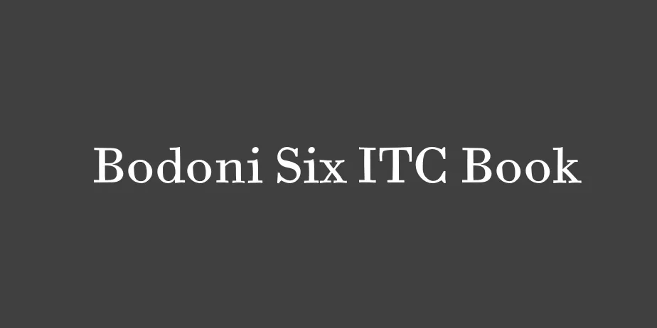 Fonte Bodoni Six ITC Book