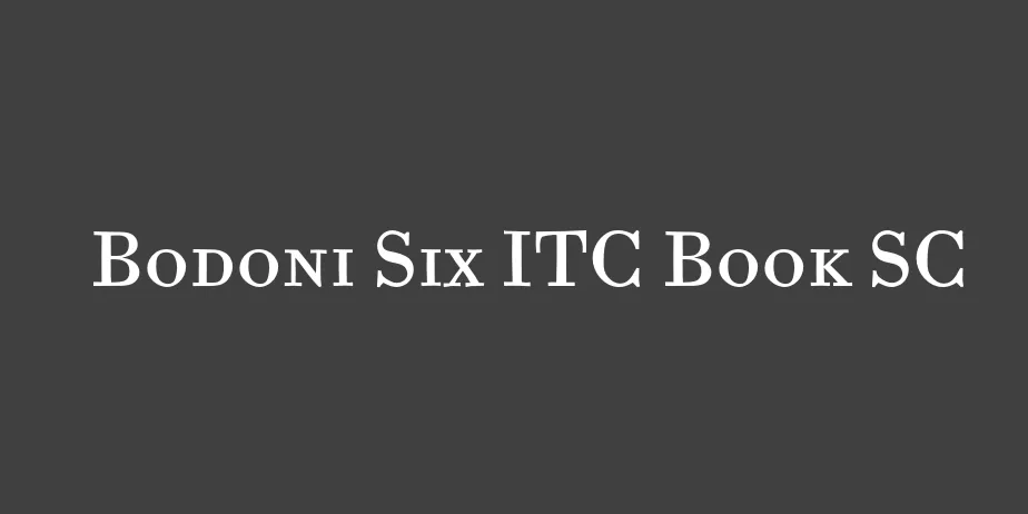 Fonte Bodoni Six ITC Book SC