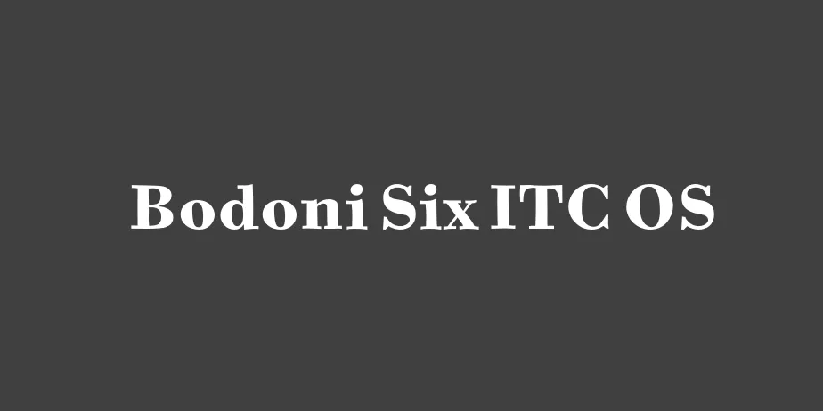 Fonte Bodoni Six ITC OS