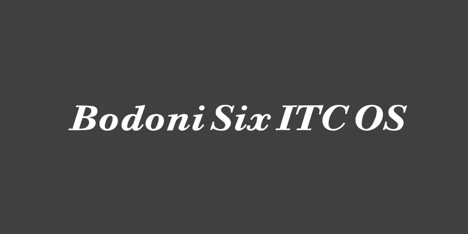 Fonte Bodoni Six ITC OS