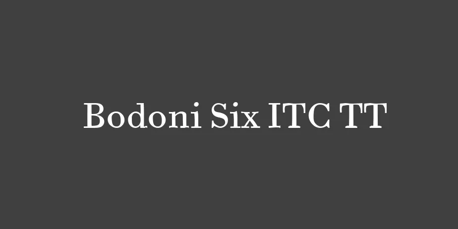 Fonte Bodoni Six ITC TT