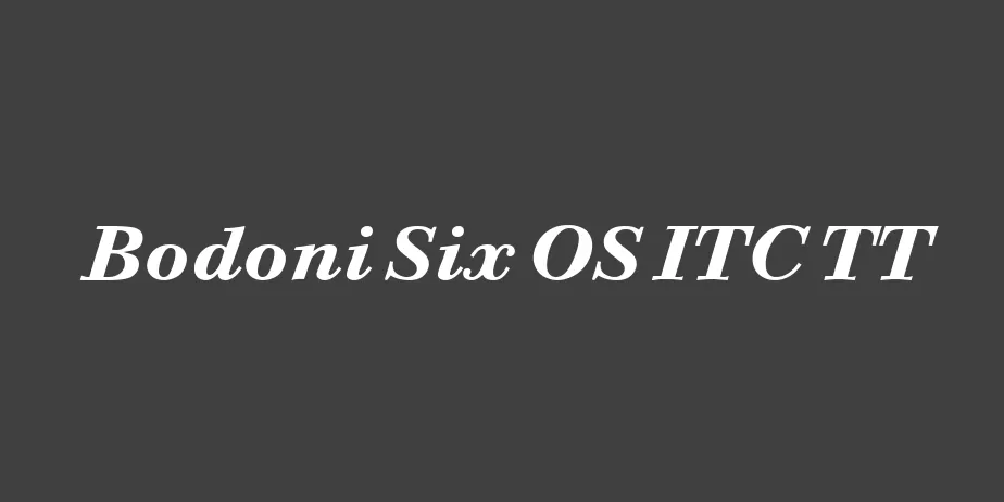 Fonte Bodoni Six OS ITC TT