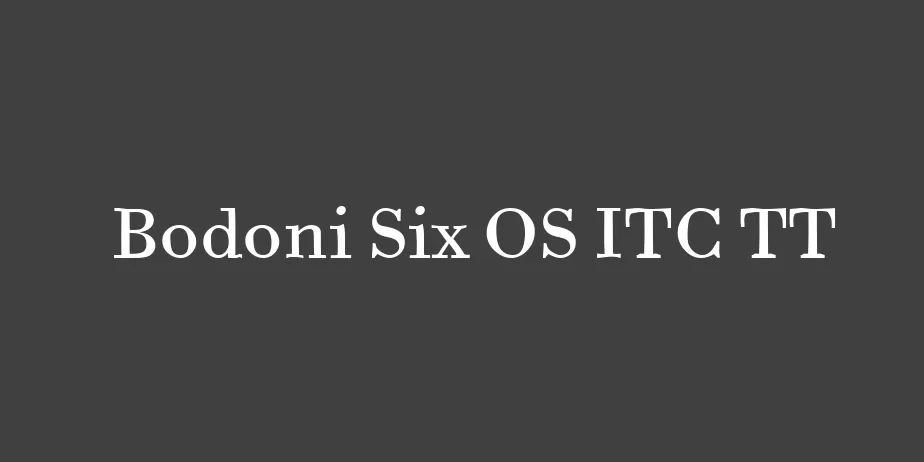 Fonte Bodoni Six OS ITC TT