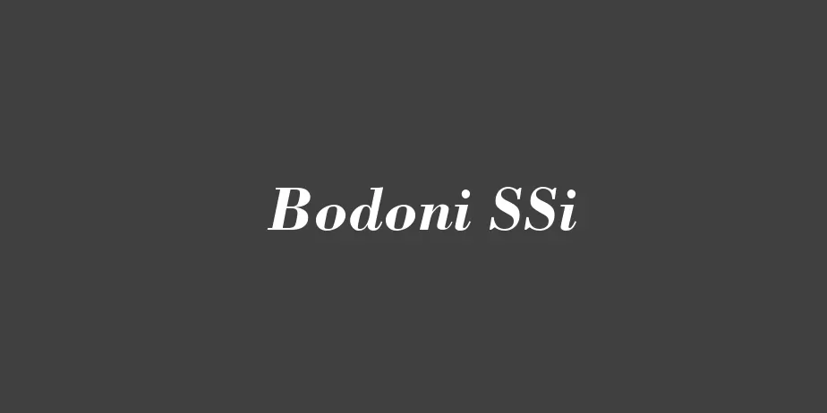 Fonte Bodoni SSi