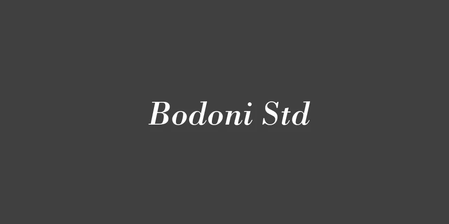 Fonte Bodoni Std