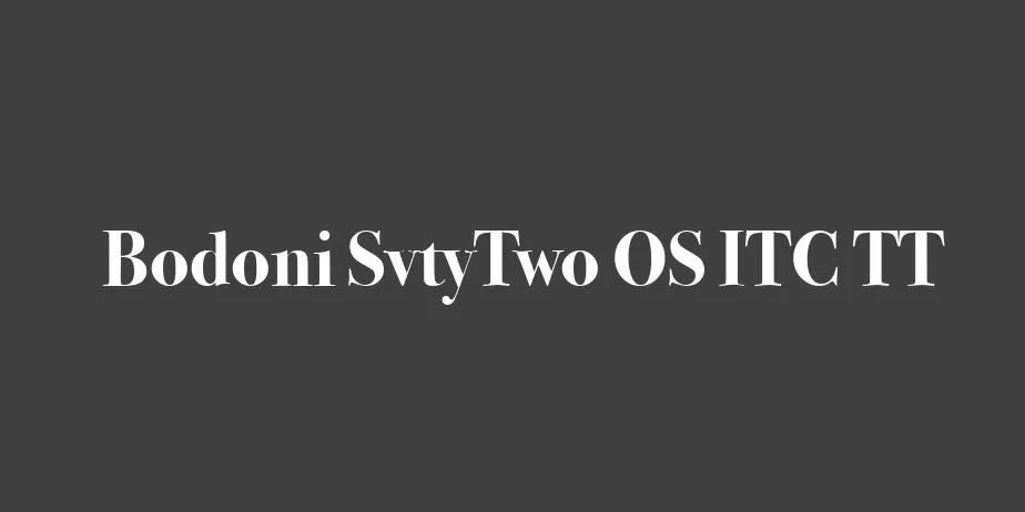 Fonte Bodoni SvtyTwo OS ITC TT